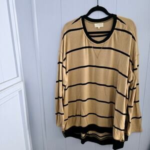 Mellóday Oversized Striped Sweater size XL Cozy Casual Warm Fall Classic